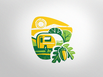 Caravan Park illustration logo