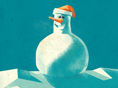 Snowperson carrot coal illustration santa snowman