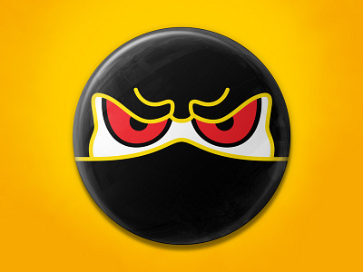 Ninja badge illustration ninja pin