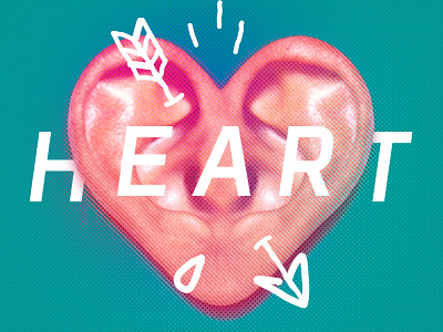 Heart ear heart illustration