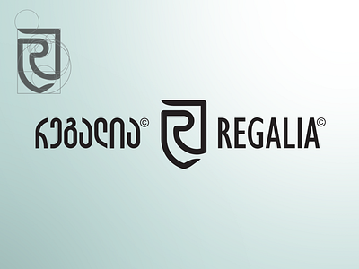 Regalia Logo and Typography branding brandmark design goldenratio logo regalia typography