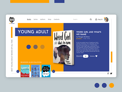 TeenReader bookshop design logo onlineshop ui ux website