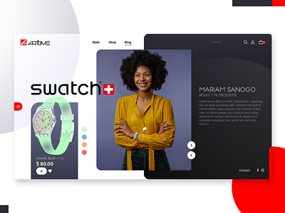 Arttime UI design ui ux watch web webdesign website