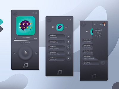 Music Elephant app design logo minimal mobile app simple ui ux vector