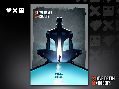 Love Death + Robots - Zima Blue Poster illustration artist blue digitalart illustration lovedeathandrobots netflix poster poster art poster design