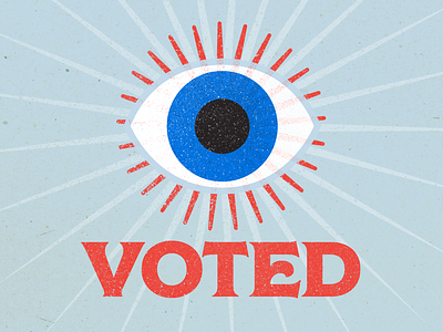 Eye voted. design illustration political art typography vector art voting
