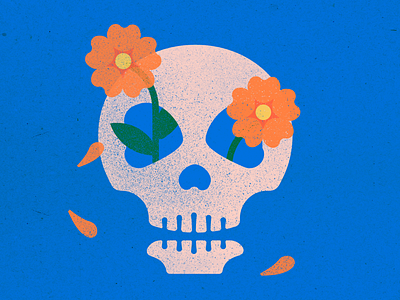 Fresh to Death skull. day of the dead design distressed illustration skull vector art
