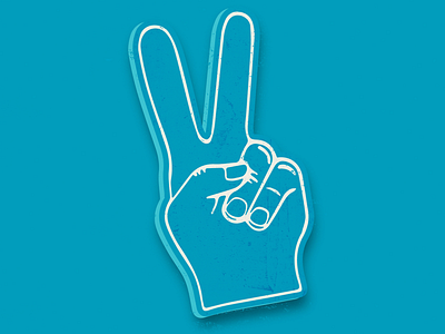 Peace foam finger hand illustration peace peace sign