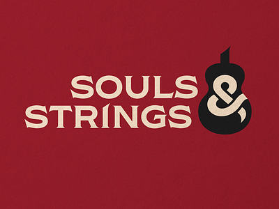 Souls & Strings Unchosen logo ampersand branding guitar identity logo music wordmark