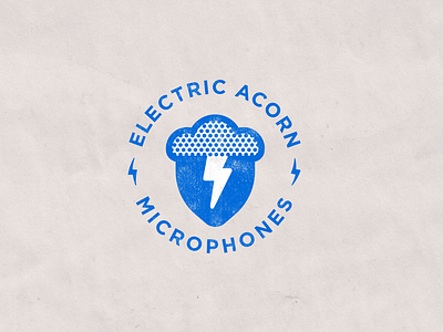 Electric Acorn Microphones badge icon illustration logo