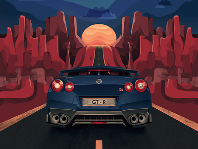 • Nissan GT-R poster
