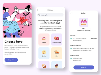Mother's Day appdesign appdesigner creativedesign digitaldesign illustration interface landingpage sketch ui webdesign