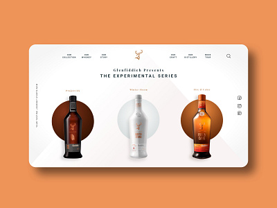 Glenfiddich Whiskey Microsite branding creativedesign dailyui digitaldesign illustration landingpage sketch ui ux webdesign