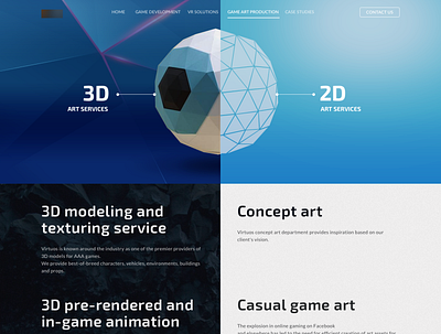 Game development studio ui ux