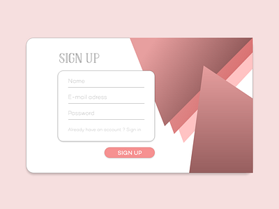 Sign Up Page dailyui dailyui 001 sign up page ui