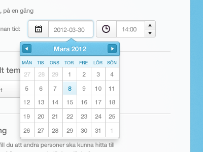 Datepicker blue calendar datepicker ui web