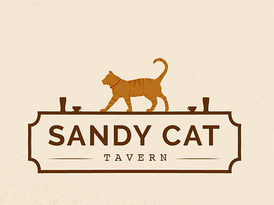 Sandy Cat Tavern - Light branding clean design flat identity logo logo design sketch typography ui ui ux design