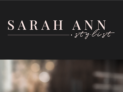 Sarah Ann Stylist branding clean design identity logo logo design sketch typography ui ui ux design