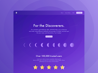 Space Discovery Landing Page app application character clean design icon identity learning logo minimal prototype sketch space study typography ui ui ux design ux web website