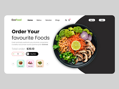 User Interface Design food order design graphic design illustration typography ui ux