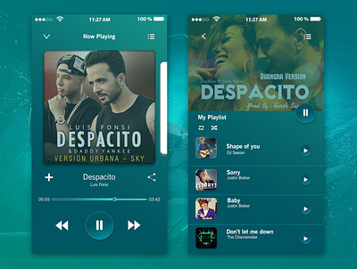 music player interface ui