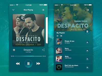 music player interface