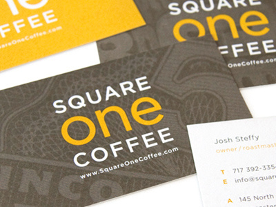 Square One Cards logo print texture
