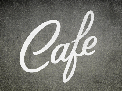 Cafe lettering script typography