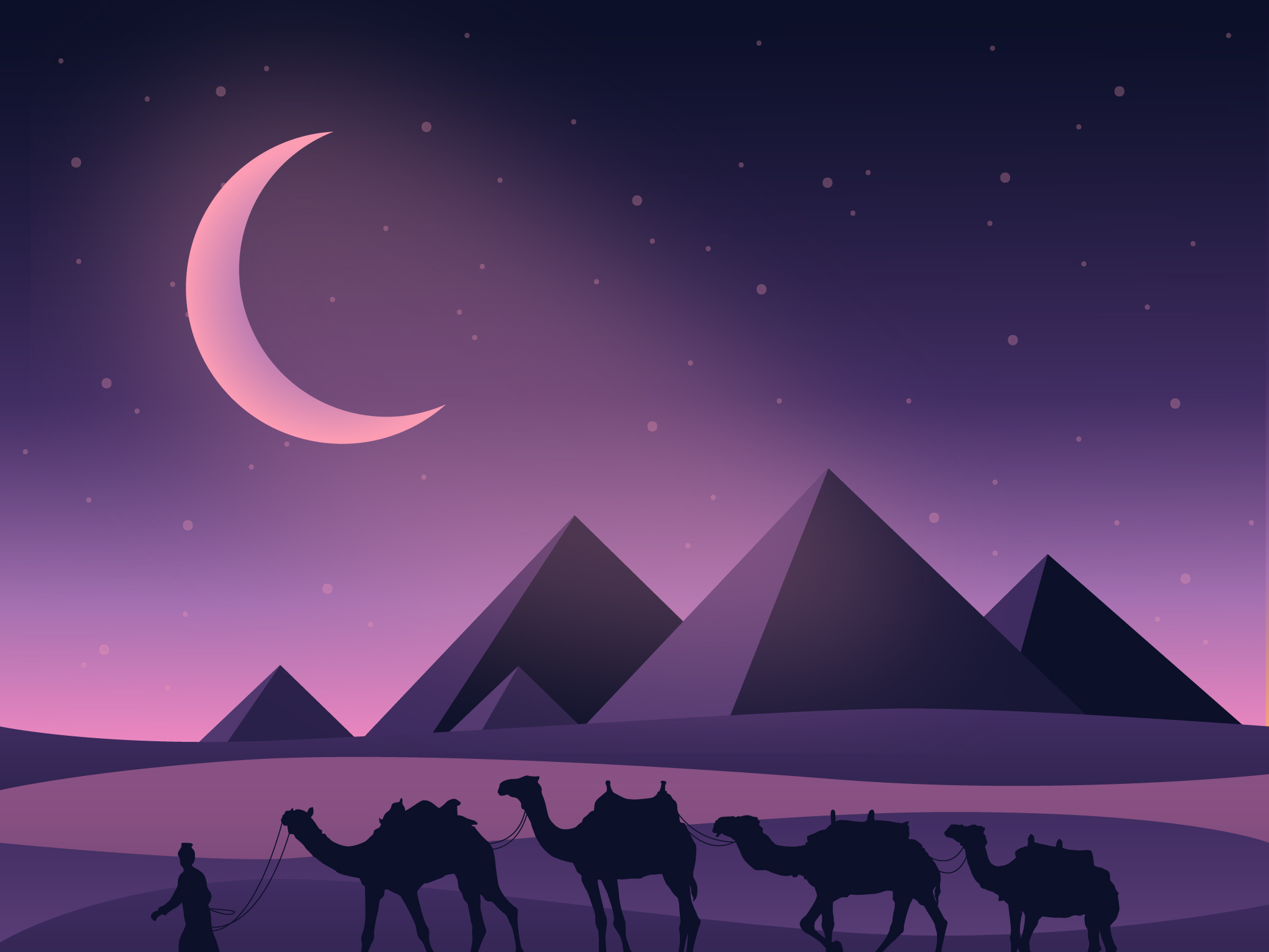 Арабская ночь пейзаж