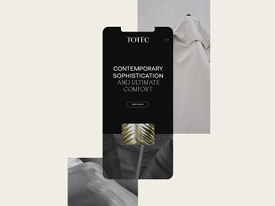 Totec Boutique Hotel Brand Identity and Web Design app branding clean contemporary design graphic identity interaction logo minimal mobile mockup responsive ui ux web website