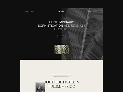 Totec Hotel Web Design booking clean clear contemporary design desktop home hotel interaction landing layout minimal page sophisticated ui ui design ux web web design website