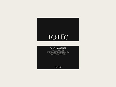 Totec Business Card Design branding businesscard cards design icon identity logo minimal outer type typography