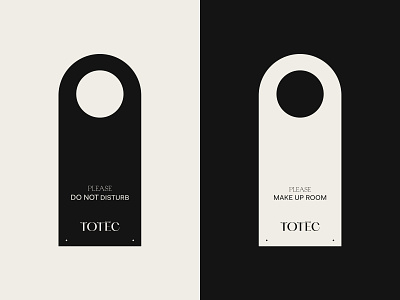 Totec Hotel Door Hanger Design