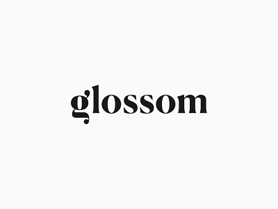 Glossom Logo Design branding clean design fashion g graphic icon identity letter logo logotype mark minimal modern outer serif type typography word wordmark