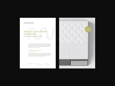 Visual Identity Design for Naturalist Mattresses 3d blank branding design document font graphic graphic design identity logo mattress minimal natural organic paper render stationery text typography visual