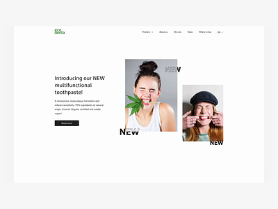 Homepage Web Design for Ecodenta animation design effect graphic homepage interaction landing layout minimal outer parallax scroll sticky ui ux web web design website