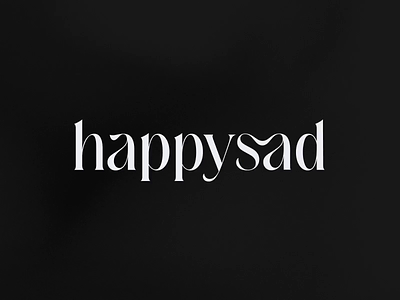 Happysad Logo Animation animation branding design identity loader logo logotype mark minimal outer preloader reveal studio typography word wordmark