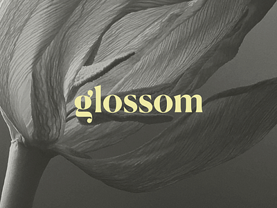 Glossom Logo Design branding design graphic design identity logo minimal outer outerstudio studio type typography wordmark