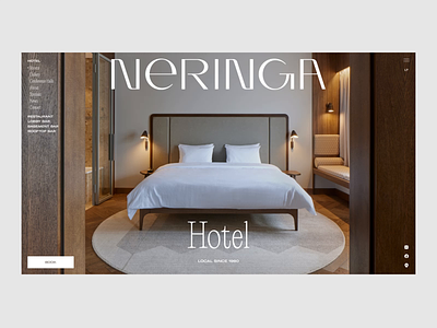 Neringa Hotel Website design hotel illustration landing menu minimal neringa outer outer studio page scrolling sticky studio typography ui