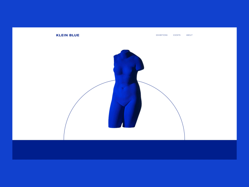 Homepage Concept - Klein Blue