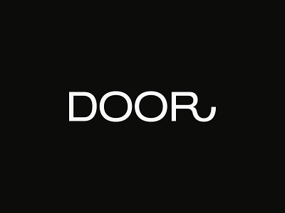 Door logo agency branding custom design door font for icon identity logo logotype minimal simple type typeface typographic typography vector