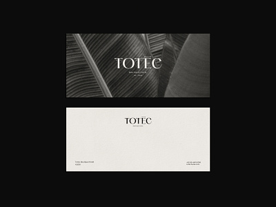 Totec Hotel Branding boutique branding design graphic hotel icon identity logo logotype mark minimal nature outer stationery typography warm word wordmark