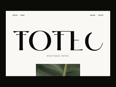 Totec Boutique Hotel Web Design art boutique branding design direction hotel icon identity interaction interface landing logo minimal outer page ui user ux web website