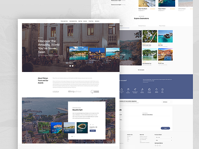 Discover the Amazing World of Travel - Web Design booking design homepage interface landing search ui vacation web