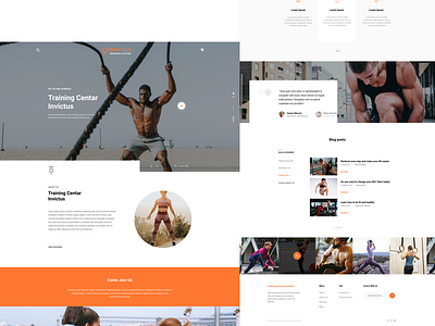Training Center Invictus - Fitness Project - Web Design fitness fitness center landing sport ui ux web webdesign workout