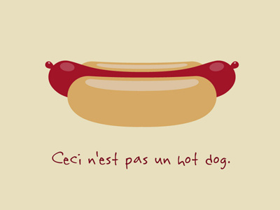 This is not a hot dog decoration home hot dog illustration vintage look wall art