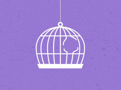 Cage Break bird cage vector vexel