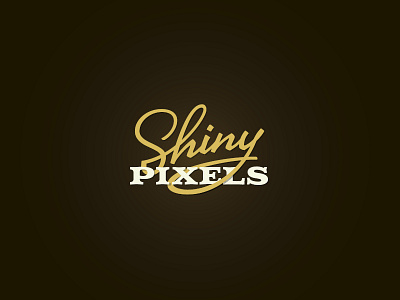Shiny pixels agency branding digital font lettering logo script shiny typeface typography