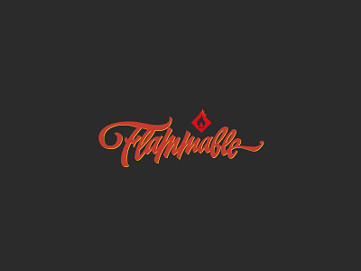 FLMMBL brush calligraphy fire flame lettering logo script type typeface typography