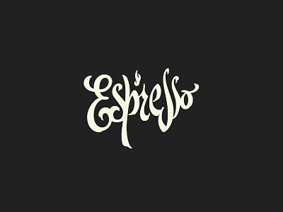 Espresso brush calligraphy coffee espresso lettering logo script type typeface typography